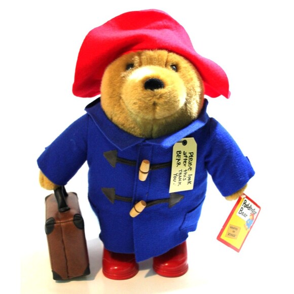 Augusta Bay Paddington Bear Suitcase Boots Stuffed Animal Plush Vintage 2006